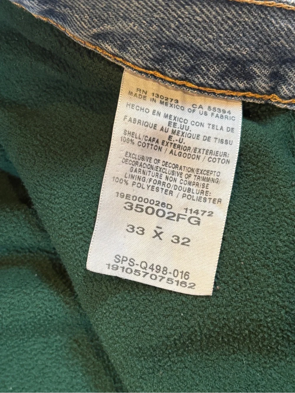 Wrangler Rugged Wear Fleece Lined Relaxed Fit Jeans - 33x32